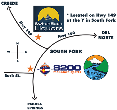 Switchback Liquors Map